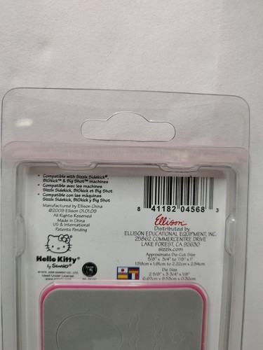 Sizzix Hello Kitty Eggs & Decorations Craft Die 655995 Sanrio Sizzlits Medium - Picture 4 of 4