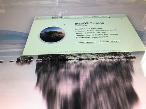 "READ"Apple iMac 21.5" Early 2013 Core i3 3.3GHz 4GB RAM/500GB HDD Mac OS 10.15 - Afbeelding 5 van 11
