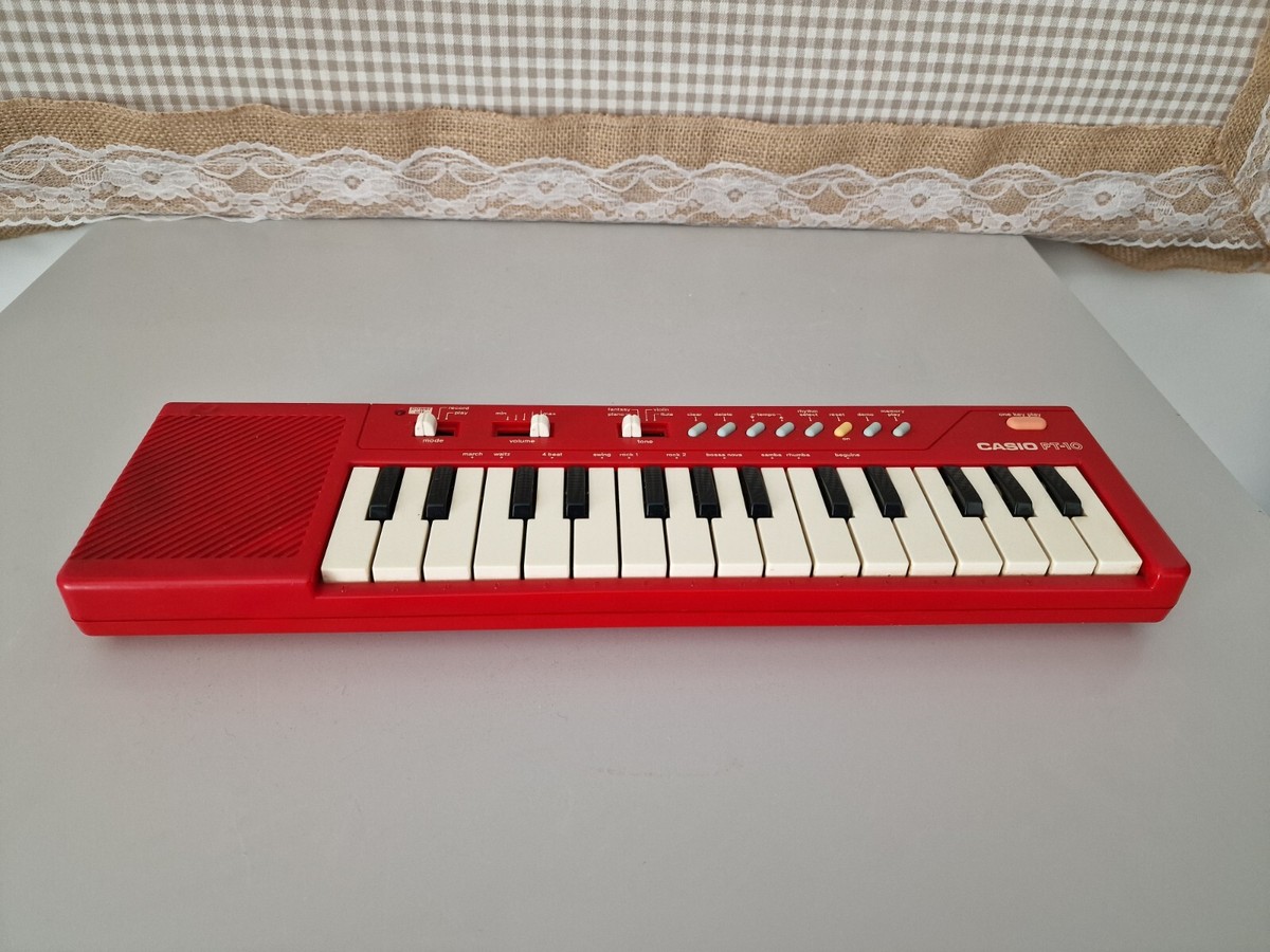 Casio PT-10☆ミニシンセサイザー☆ホワイト&レッド2点セット☆ Casio PT-10: Lo-fi nostalgia machine from 1987 + FREE SAMPLE