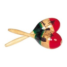  132 Percussion 1 Pair Wood Maracas Shakers Fair Trade Wooden Mexican Rattler