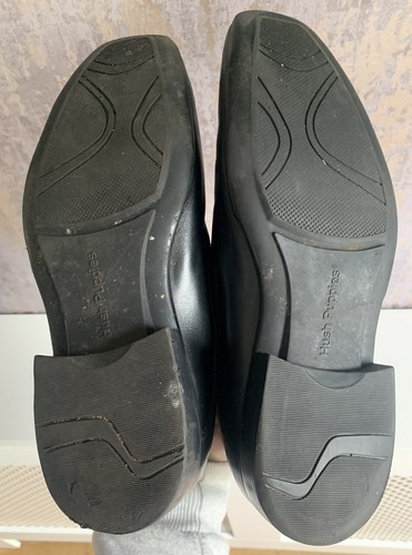 Mocassini neri Hush Puppies slip on in pelle da uomo Madrid UK 9 eleganti formali - Foto 3 di 10