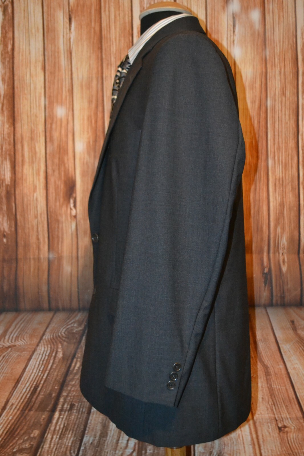 Brooks Brothers 346 Men's Stretch Charcoal 2 Front Button Sports Coat Sz 43R thumbnail 3