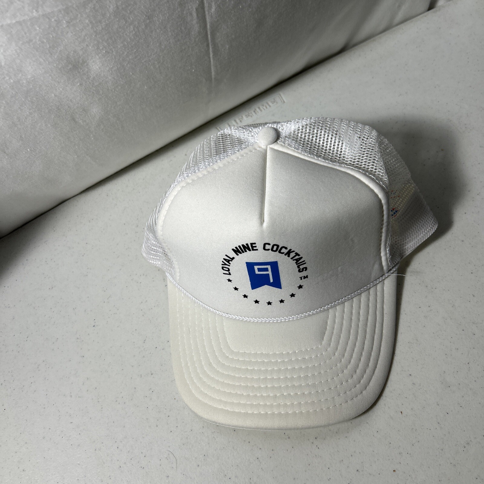 Loyal Nine Cocktails Adjustable Strap Mesh-Back White Hat