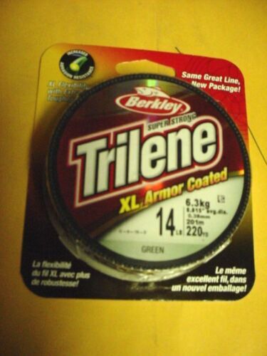 berkley armor coated fishing line 4 Spools Berkley Trilene XL 14LB Green Fishing Line 220YD Each = 880YDs New