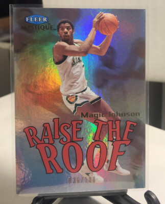 MAGIC JOHNSON 2012-13 Fleer Retro Mystique Raise the Roof Insert HOF #36/100 B13