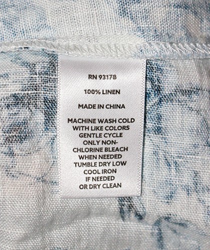 Abito maxi camicia lungo 54" Magaschoni 100% lino manica lunga con cintura tg XL $228 - Foto 19 di 19
