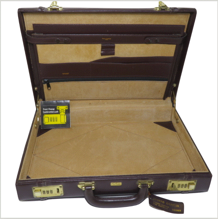 Pierre Cardin Briefcase Bag Lawyer Office Business Leather Vintage Hard Case