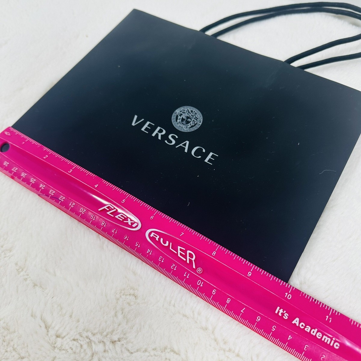 Versace Authentic Black Shopping Paper Bag Gift Tote Small