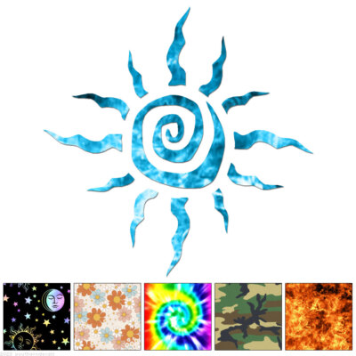 Tribal Sun - Decal Sticker - Multiple Patterns & Sizes - ebn6637
