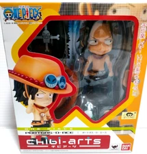 One Piece Chibi-arts Portgas D Ace Figure 3.93in PVC Anime Manga BANDAI Toy