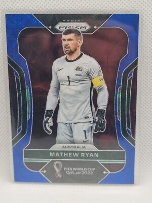 #/135  Mathew Ryan Australia Socceroos Roma 2022 Panini World Cup BLUE Prizm