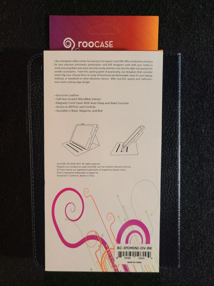 rooCASE For Apple iPad Mini Leather Folio Case Magnet Cover with Stand Function - Image 2 of 4