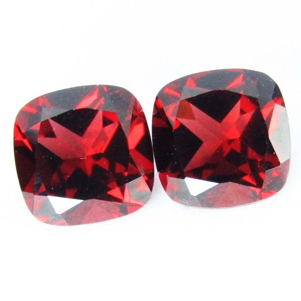 3.66Cts Beautiful Natural Almandine Garnet Cushion Shape 7mm Matching Pair - Image 3 of 4