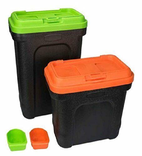 Pet Food Storage Container Cat Dog Dry Food Bird Seed Box Bin Flip Top Lid Scoop - Picture 1 of 17