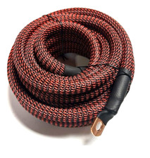 17ft BLACK/RED SNAKESKIN OFC Wire Strands Copper Marine Cable AWG 4 Gauge