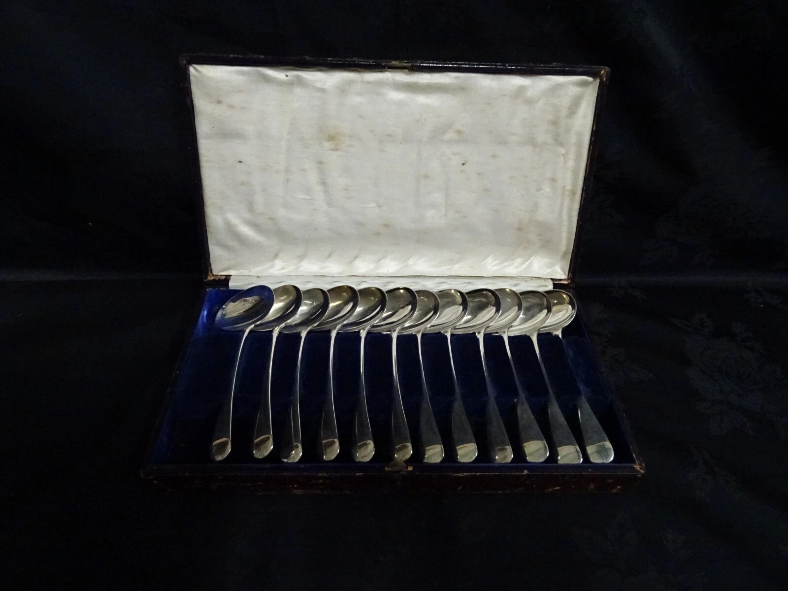 Antique Boxed 12 Silver Plated Sauce/Gravy /Ladle/Spoons?
