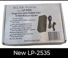 NEW LAN Power Single Port High Power/PoE Plus Midspan Injector LP-2535
