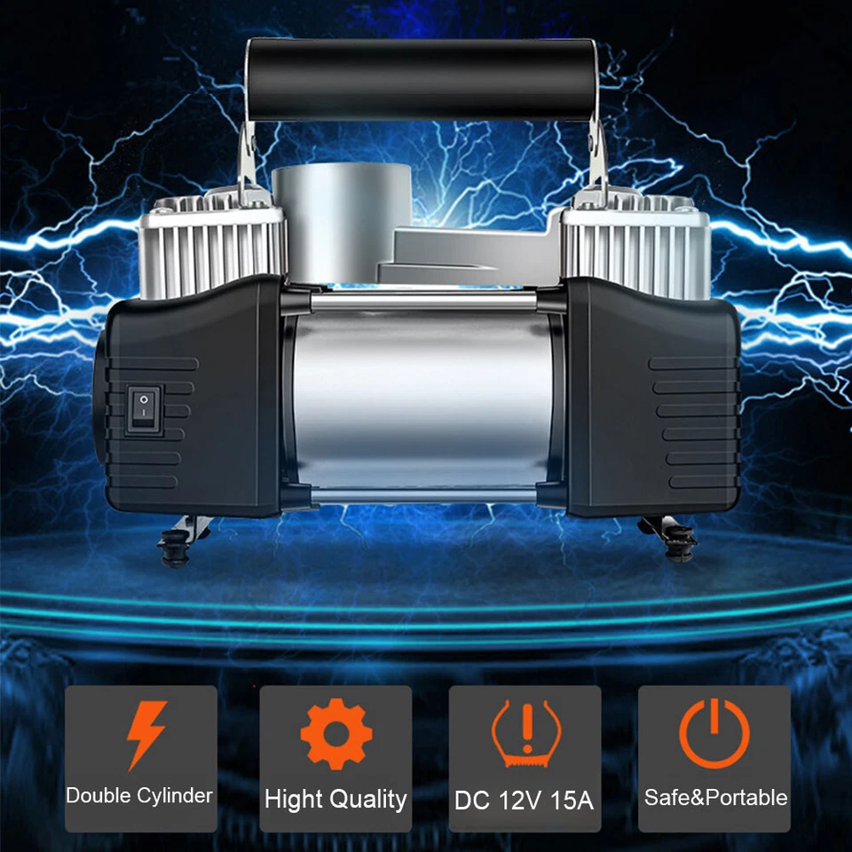 Compresor de aire portátil de alta resistencia 12V 150PSI inflador de neumáticos bomba de neumáticos automática Foto 4 de 4