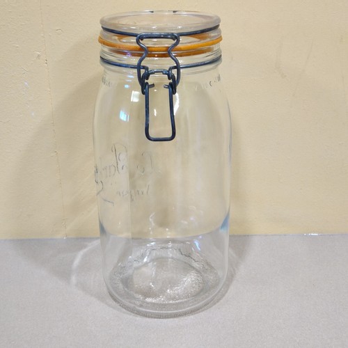 Tarro vintage Le Farfait Super 1,5 litros con tapa hecho en Francia vidrio transparente - Imagen 2 de 8