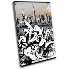 City Urban Art Street Grunge Graffiti SINGLE TOILE murale ART Photo Print