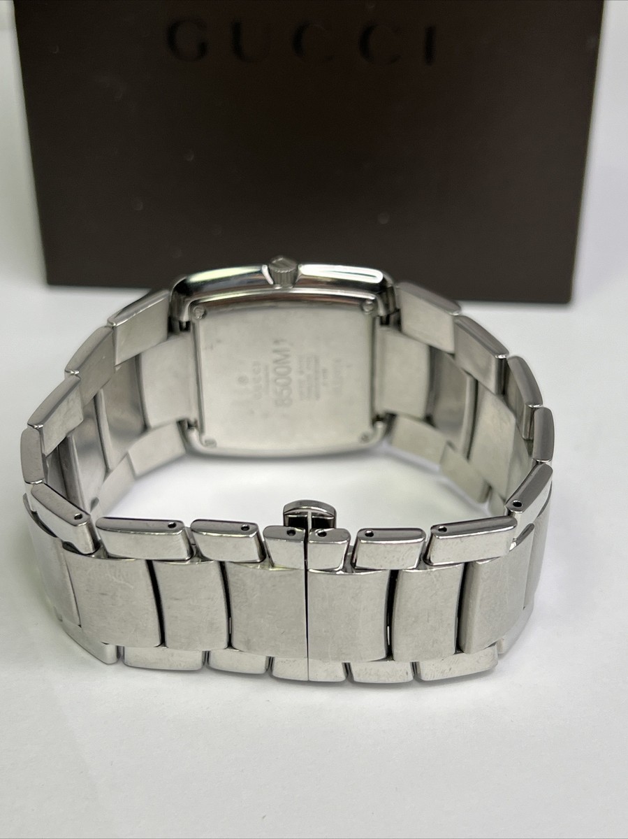 GUCCI WATCHES 8500M STAINLESS STEEL/STAINLESS STEEL SILVER SILVER UNISEX USED GUCCI Unisex Watch 8500M Swiss Quartz Gray Dial Silver  main image 2