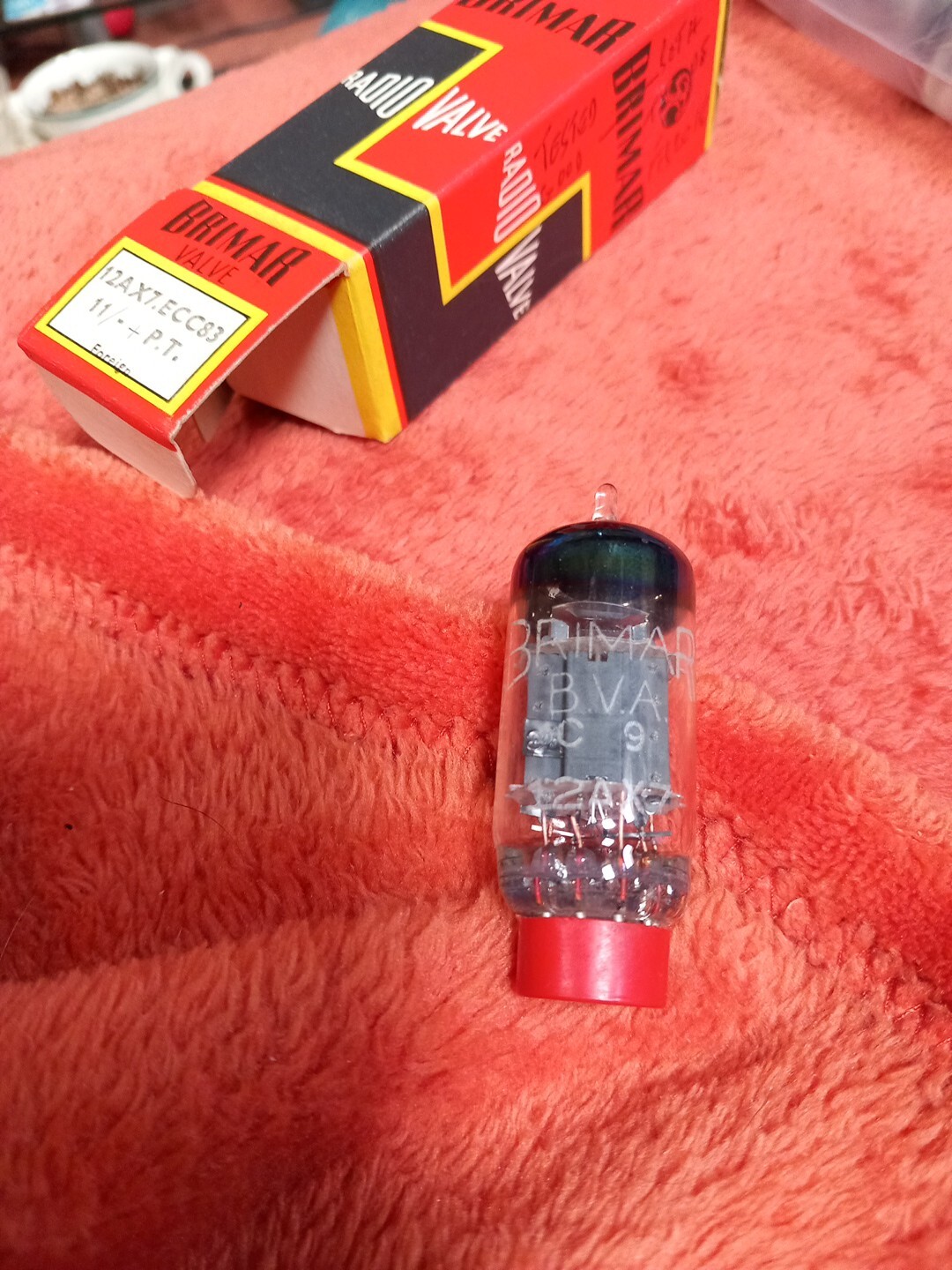 12AX7 BRIMAR RARE WELDED ANODE NOS VALVE TUBE BRITISH GOOD QUALITY NEW OLD STOCK