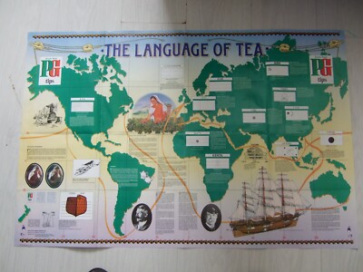 BROOKE BOND PG TIPS DIE SPRACHE DES TEES POSTER WAND UNBENUTZT KEINE KARTEN SEHR GUTER ZUSTAND