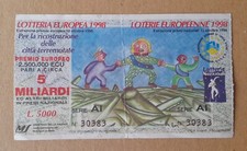 Biglietto Lotteria Europea 1998 - serie AI