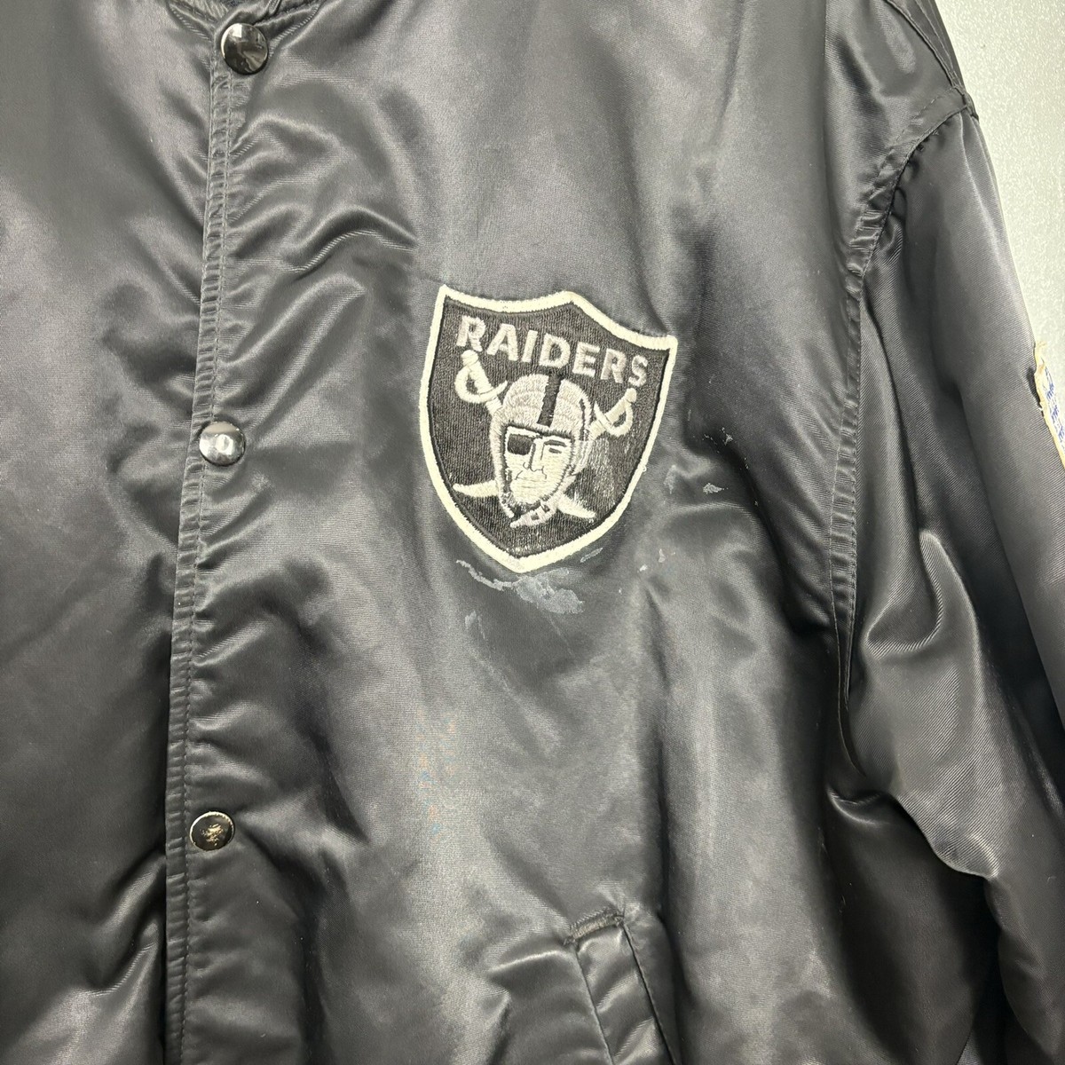 Vintage Los Angeles Raiders Black Starter Jacket XL Las