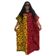 Plus Size African Printed Dashiki Women Batwing Sleeve Evening Maxi Dress Abaya
