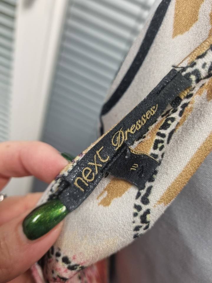 Next Low V Backed Bodycon Dress Size 10 eBay