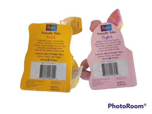 Vintage 1997 Disney Pooh Friendly Tales Plush & Book Pooh & Piglet with tags - Picture 2 of 4