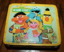 Vintage 1979 Aladdin Industries Sesame Street Metal Lunchbox Big Bird Bert Ernie