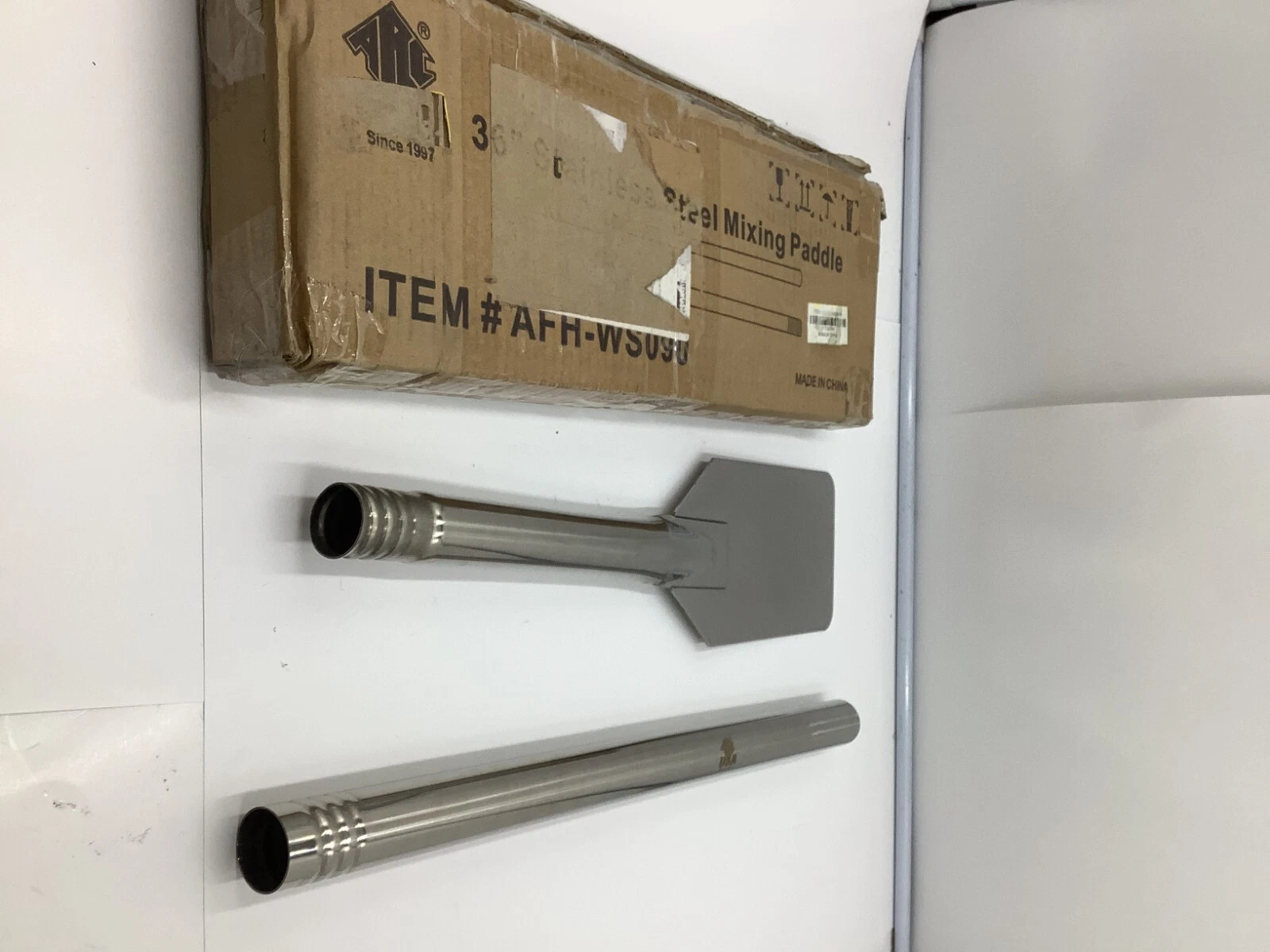 ARC AFH-WS090 36 Inch Stainless Steel Mixing Paddle w/ Threads Removable Handle