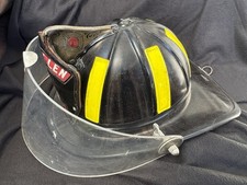 Vintage Cairns & Bros Composite Fiberglass Fire Dept. Helmet With Shield