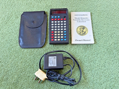 Vintage Rare Commodore SR4148R Calculator, Power Supply, Case, Manual, working