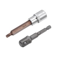 "T35 Torx Bit Buchse 1/2\" Quadratische Laufwerk CR-V Buchsen S2 Stahlbits 4\""
