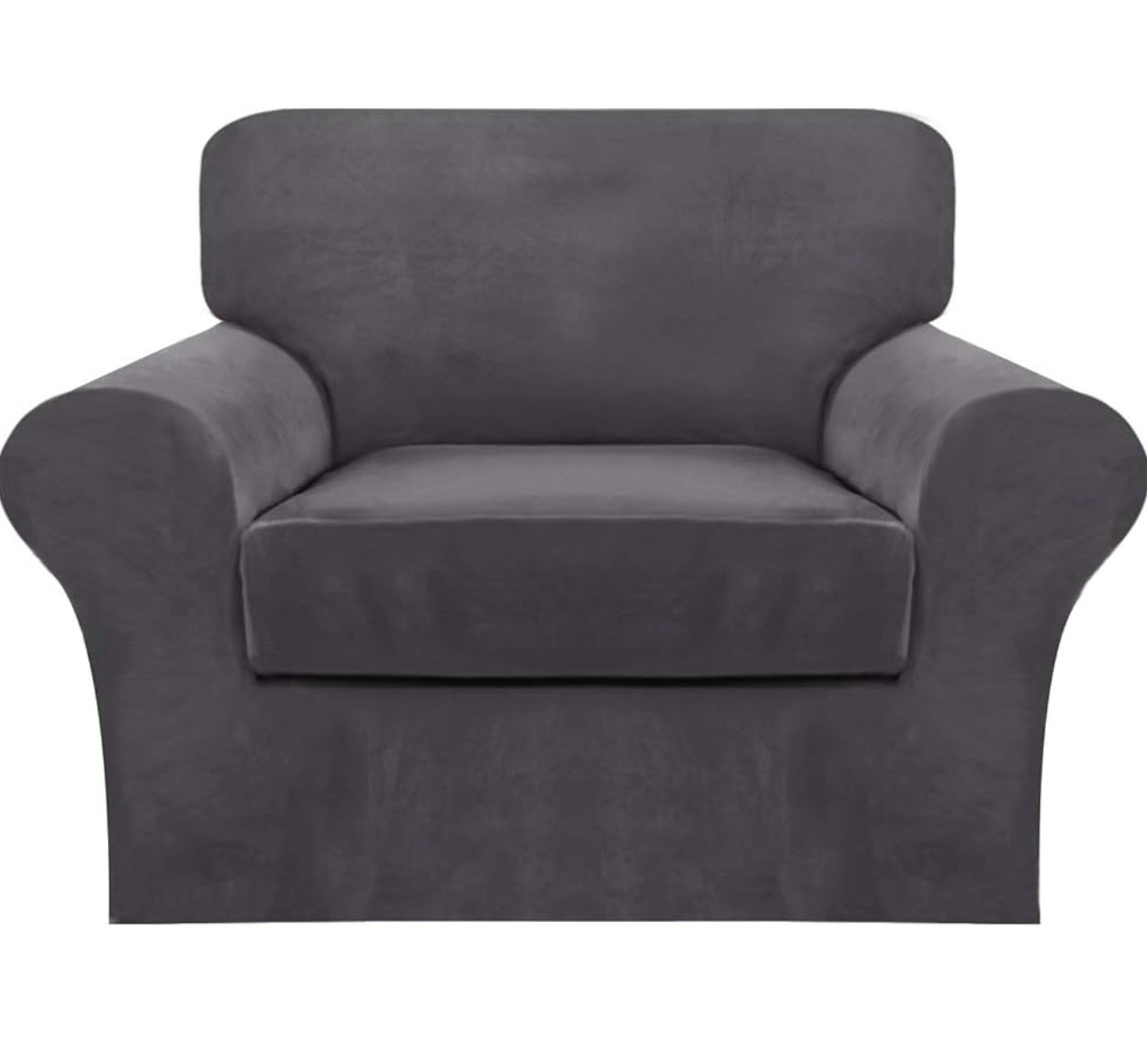 Cover Velvet Grey , New Open Box Stretch Machine Washable