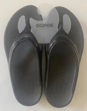 OOFOS Oomega black recovery thongs,slops,Summer shoes,US 9/EU40,comfort, unworn