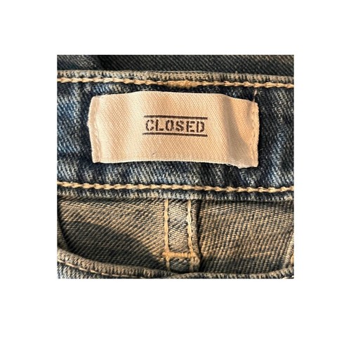 Jeans Cerrados Baylin Recortados Acampanados Azul Talla 25 - Imagen 4 de 4