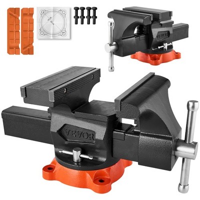 VEVOR 8'' Bench Vise Multipurpose Heavy Duty Ductile Iron Swivel Locking Base