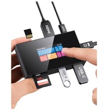 DOCKCASE Smart 7-in-1 USB C Hub  M.2 NVMe SSD Enclosure 10Gbps, USB3.2 Gen2