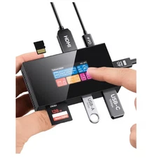 DOCKCASE Smart 7-in-1 USB C Hub & M.2 NVMe SSD Enclosure 10Gbps, USB3.2 Gen2