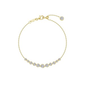Authentic BRAND Lafonn Yellow Gold Plated Horizon Glow Bezel-Set Bracelet B0209CLG68