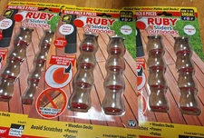 3 - 8 Pack Ruby Sliders Small Chair Sliders Small Outdoor Chairs & Tables NIP