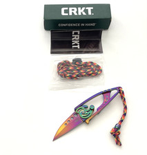 Crkt 5102p Snap Lock Iridescent Folding Knife Money Clip Rainbow Paracord Lanyar Crkt 5102p Snap Lock Iridescent Folding Knife Money Clip Rainbow Paracord Lanyar
