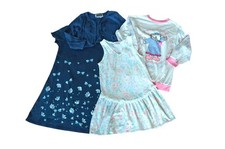 Vintage 90s Girls Size 8 Dress Bundle 4 Pieces Floral Spring Denim Kidcore Easte
