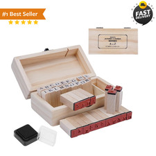 36 Pack Alphabet Letter Stamps for Clay with Ink Pad, Rubber Stamp Set Scra...