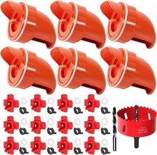 TAOGU Chicken Feeder No Waste Automatic Poultry Ports Red