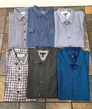 Lot of 6 Different Brands Mens Shirts Short Sleeve Size 2XL